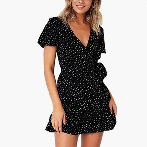 Short Sleeve Polka Dot Dress
